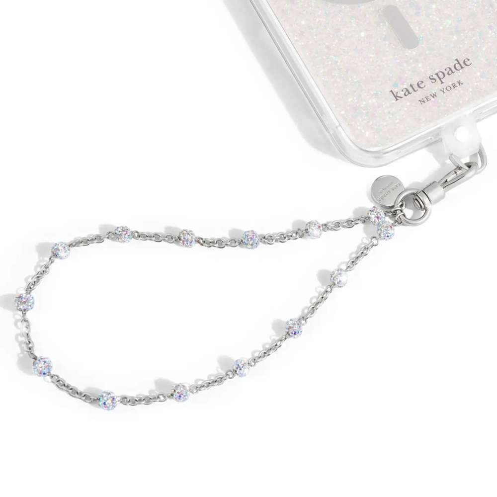 Kate Spade New York Dazzle Chain Silver Phone Charm